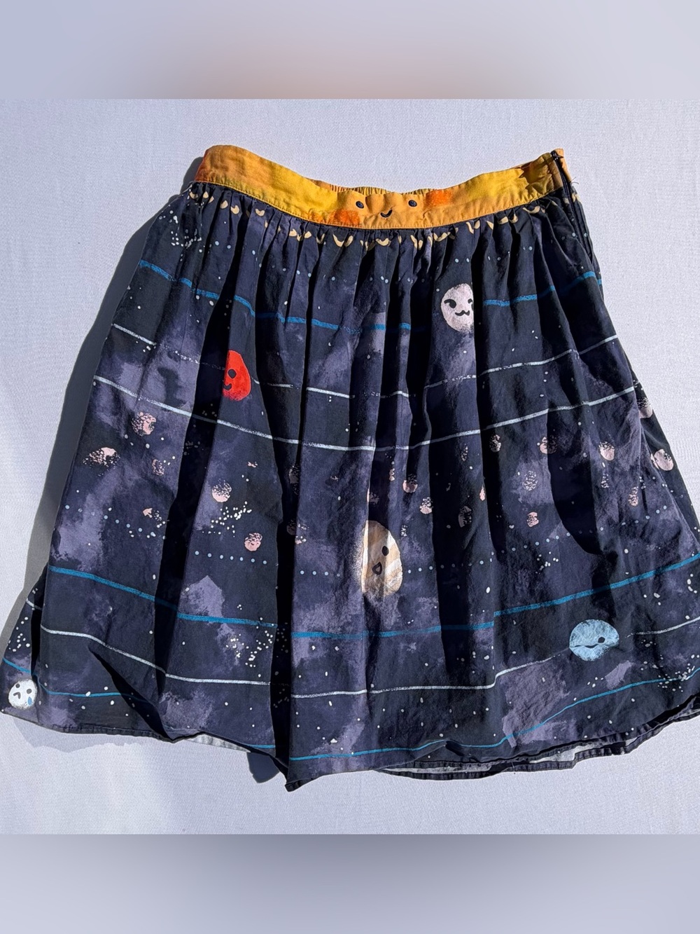 “I’m an Astronaut.. You’re the Moon” ModCloth Cotton Skirt Lined Pockets Size L